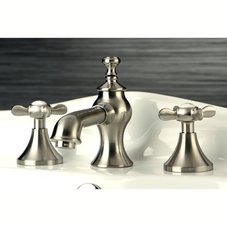 Kingston Brass KC7068BEX 8" Widespread Bathroom Faucet, Brushed Nickel KC7068BEX